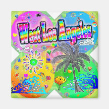 Väster Los Angeles Quadro Seasons Magnet