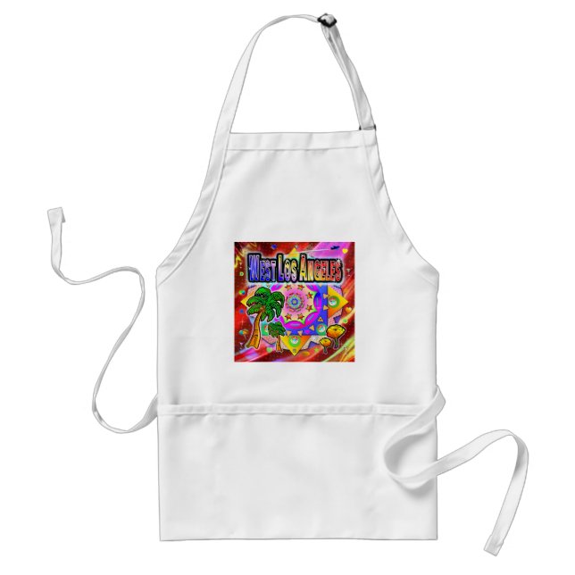 Väster Los Angeles Tropical Friends Apron Förkläde (Framsidan)