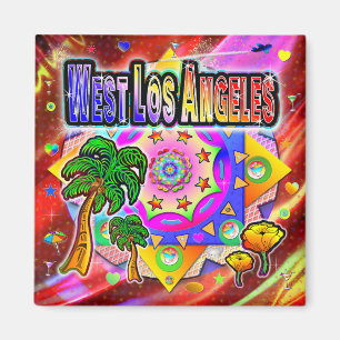 Väster Los Angeles Tropical Friends Magnet