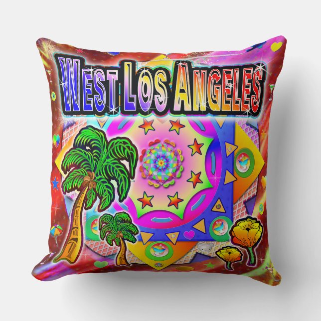 Väster Los Angeles Tropical Friends Pillow Kudde (Framsida)