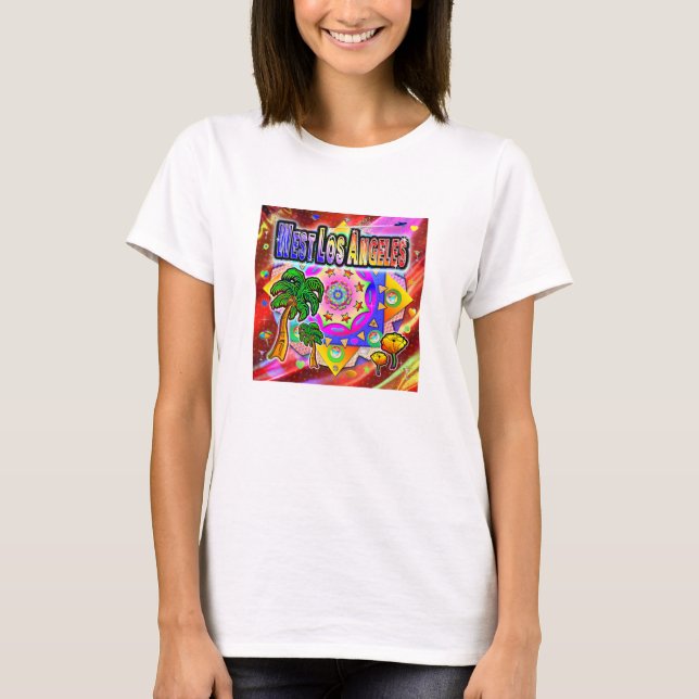 Väster Los Angeles Tropical Friends T-Shirt (Framsida)