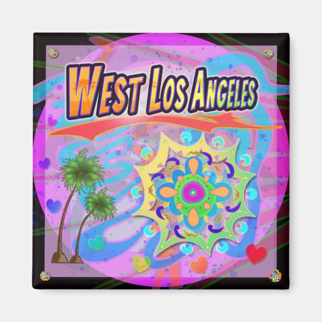 Väster Los Angeles True Progress Magnet (Framsidan)