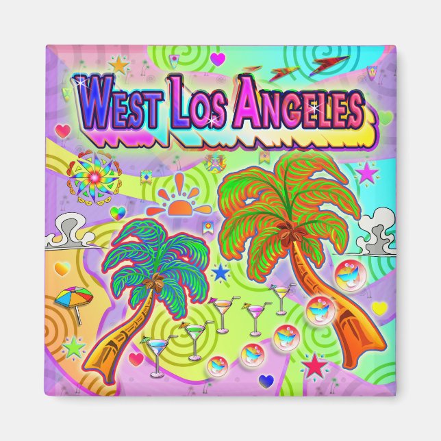 Väster Los Angeles Vacation Target Magnet (Framsidan)