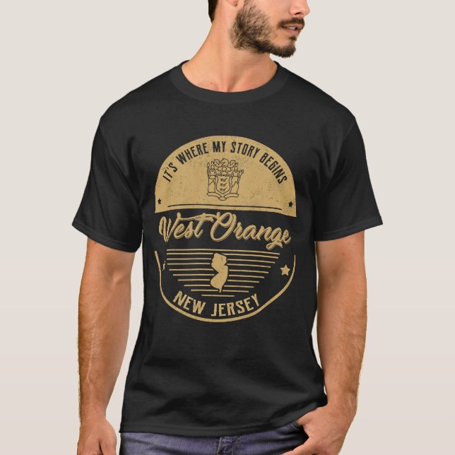 Väster New jersey Det är där min berättelse börjar T Shirt (Framsida)