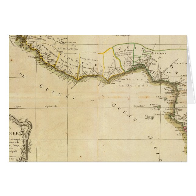 Väster och central Afrika Hälsningskort (Framsidan Horizontal)