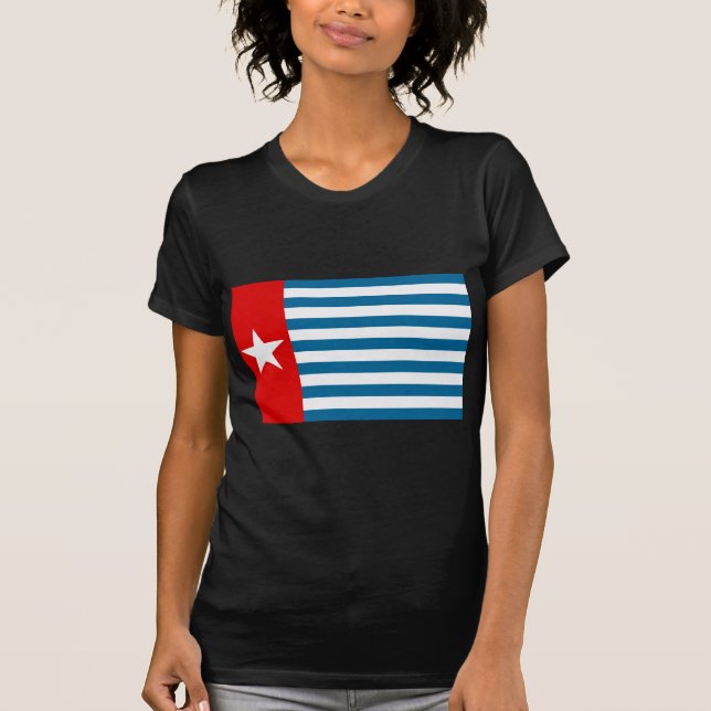 Väster Papua Flagga / Morgonstjärna T-shirt (Framsida)