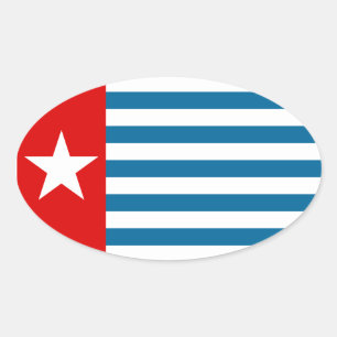 väster papua ovalt klistermärke