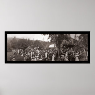 Väster pekar det hundraårs- fotoet 1902 poster