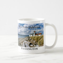 Väster pekar fyren, den Washington muggen Kaffemugg