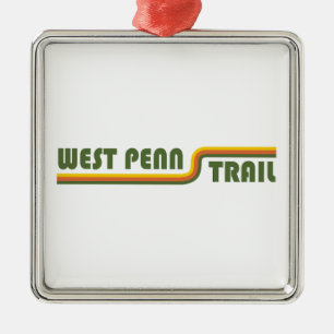 Väster Penn Trail Pennsylvania Julgransprydnad Metall