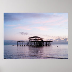 Väster Pier, Brighton & Hove, England Poster