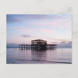 VÄSTER PIER - BRIGHTON & HOVE, ÖSTER SUSSEX, UK VYKORT