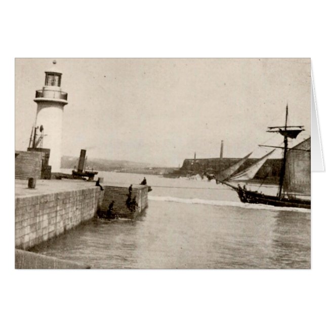 Väster Pier, Whitehaven Hälsningskort (Framsidan Horizontal)