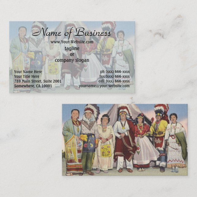 Väster Plains anda Visitkort (Fram/baksida)