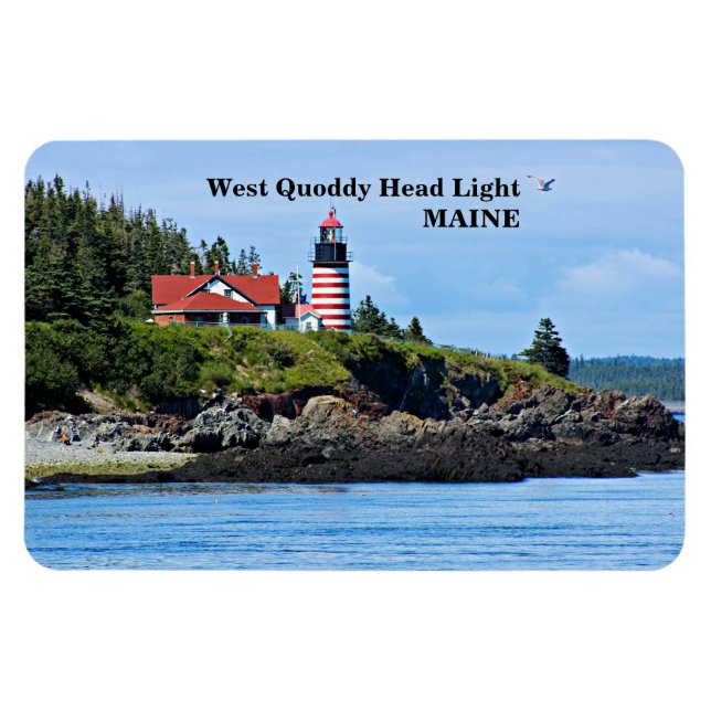 Väster Quoddy Head Light, Maine Premium Flexi Magn Magnet (Horisontell)