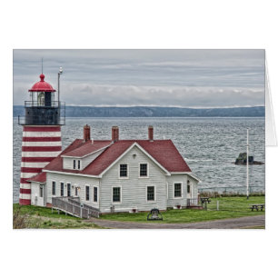 Väster Quoddy Head Lighthoucard Hälsningskort