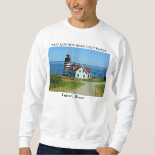 Väster Quoddy Head Lighthouse, Lubec Maine Lång Ärmad Tröja