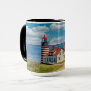 Väster Quoddy Head Lighthouse, Lubec, Maine Mugg