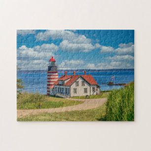 Väster Quoddy Head Lighthouse, Lubec, Maine Pussel