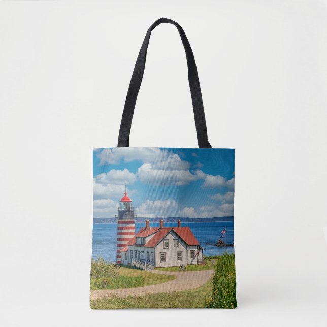 Väster Quoddy Head Lighthouse, Lubec, Maine Tygkasse (Framsida)