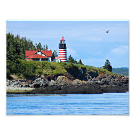 Väster Quoddy Head Lighthouse, Maine Fototryck