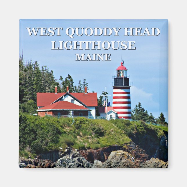 Väster Quoddy Head Lighthouse, Maine Magnet (Framsidan)