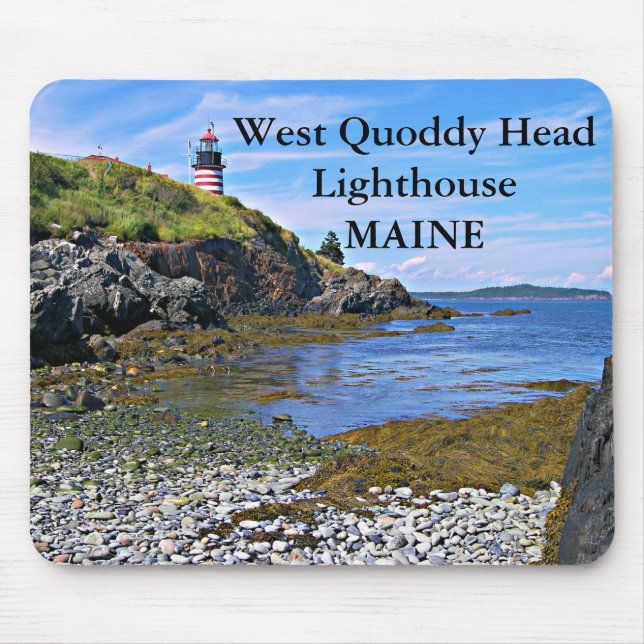 Väster Quoddy Head Lighthouse, Maine Mousepad Musmatta (Framsidan)