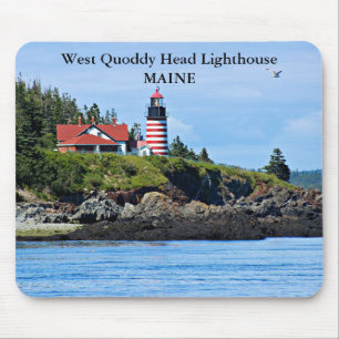 Väster Quoddy Head Lighthouse, Maine Mousepad Musmatta