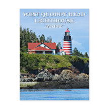 Väster Quoddy Head Lighthouse, Maine Postcard