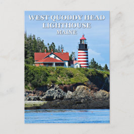 Väster Quoddy Head Lighthouse, Maine Postcard Vykort