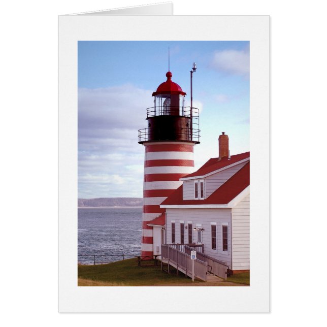 Väster Quoddy Head Lighthouse OBS Kort (Framsidan)