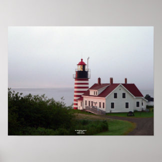 Väster Quoddy Head Lighthouse Poster