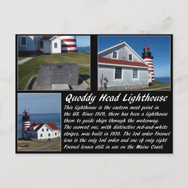 Väster Quoddy Head Lighthouse Vykort (Framsida)