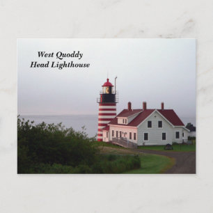 Väster Quoddy Head Lighthouse-vykort Vykort