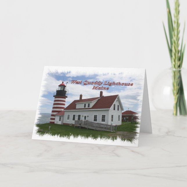 Väster Quoddy Lighthouse - Maine Kort (Framsida)