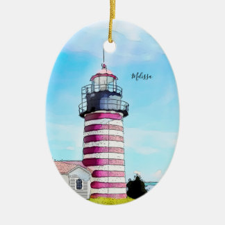 Väster Quoddy Maine Lighthouse Ornament