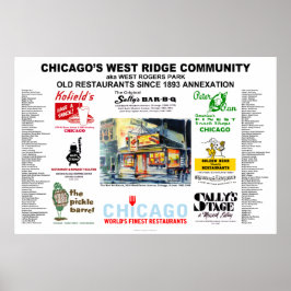 Väster Ridge Chicago Restaurants 40x27 ENDAST Poster