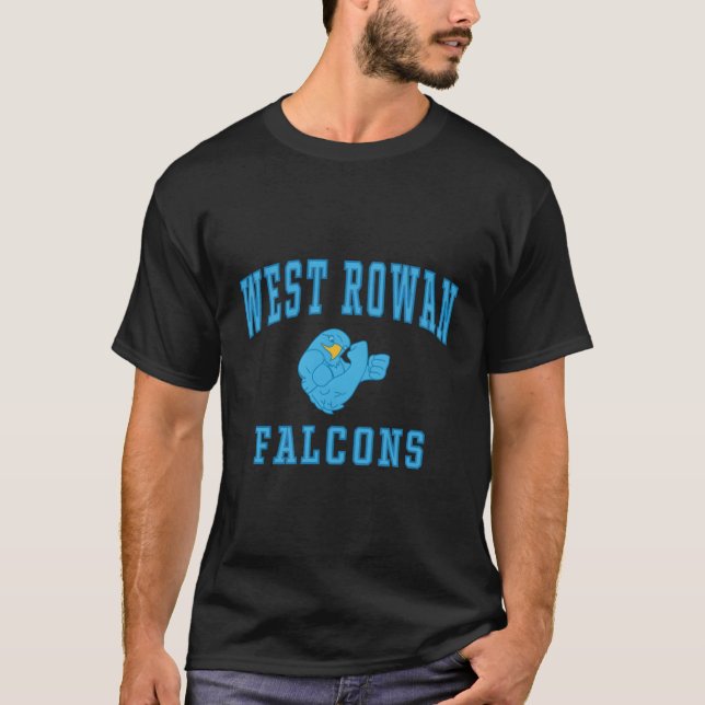 Väster Rowan High School Falcons C1 T Shirt (Framsida)
