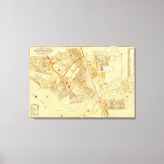 Väster Roxbury, Massachusetts 2 Canvastryck (Framsida)