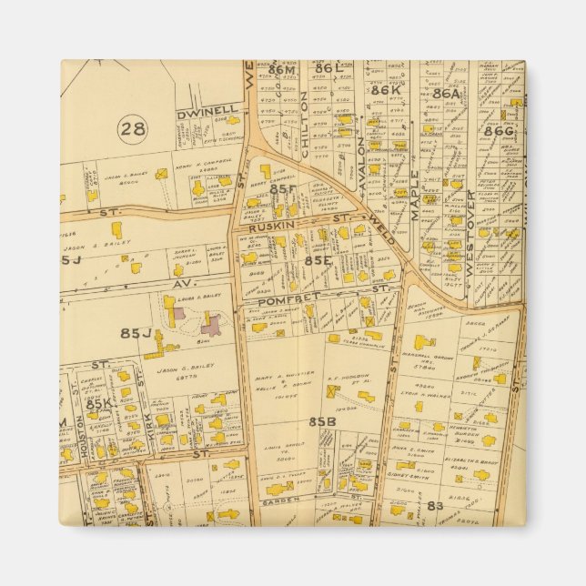 Väster Roxbury, Massachusetts 2 Magnet (Framsidan)