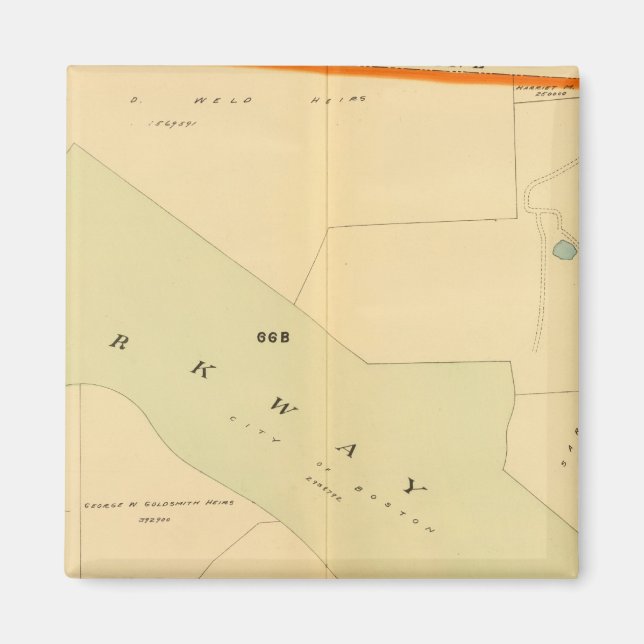 Väster Roxbury, Massachusetts 4 Magnet (Framsidan)