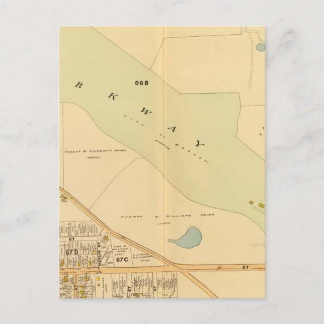 Väster Roxbury, Massachusetts 4 Vykort (Framsida)