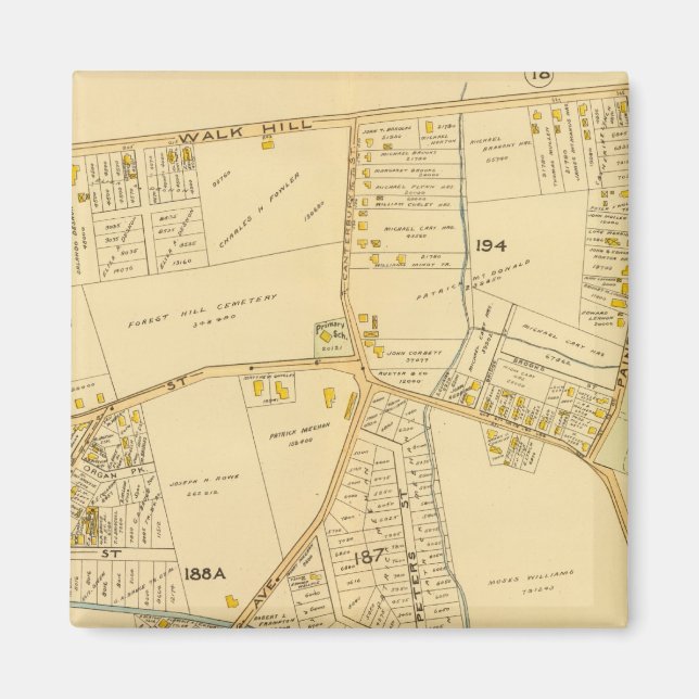 Väster Roxbury, Massachusetts 5 Magnet (Framsidan)