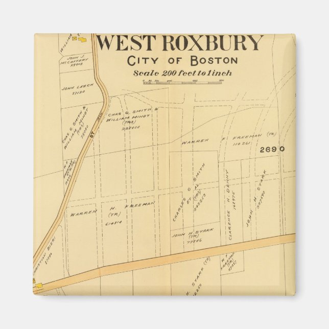 Väster Roxbury, Massachusetts Magnet (Framsidan)