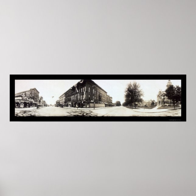 Väster Saginaw Michigan Photo 1912 Poster (Framsidan)