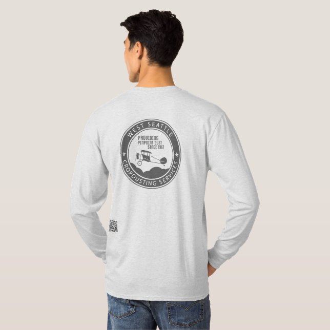 Väster Seattle Cropdusting Services T Shirt (Hel baksida)