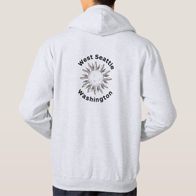 Väster Seattle, WA Hoodie (Baksida)