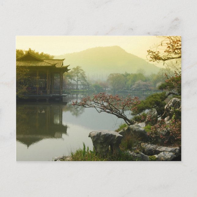 väster sjö, China Vykort (Framsida)