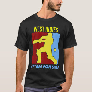 Väster Slå eM för sex Cricket Jersey Premium  T Shirt