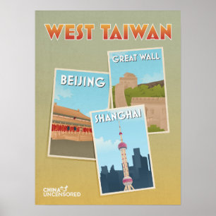 Väster Taiwan Poscards Poster 18 x 24 tum